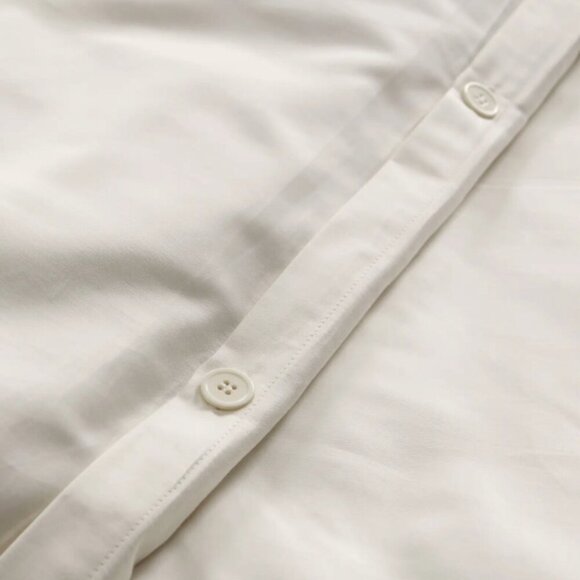 NWT QUINCE Luxury Organic Sateen Duvet Cover Shams Sand Full/Queen SOLD OUT Q21 - Picture 5 of 9